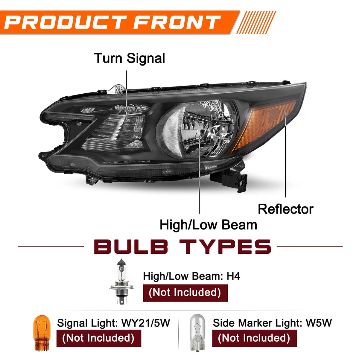 Black Halogen Headlight Assembly S205369