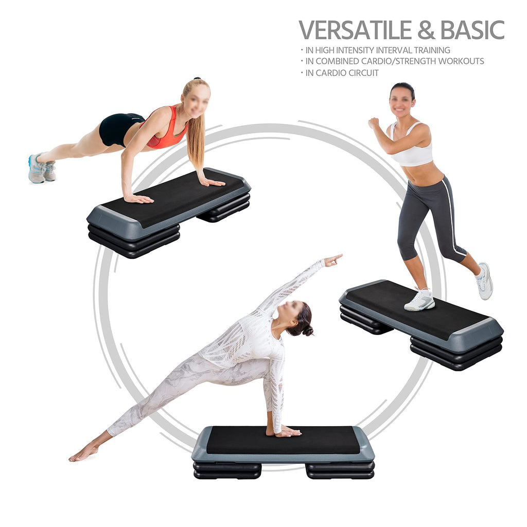 43in 3-Level Adjustable Aerobic Step Platform O4954
