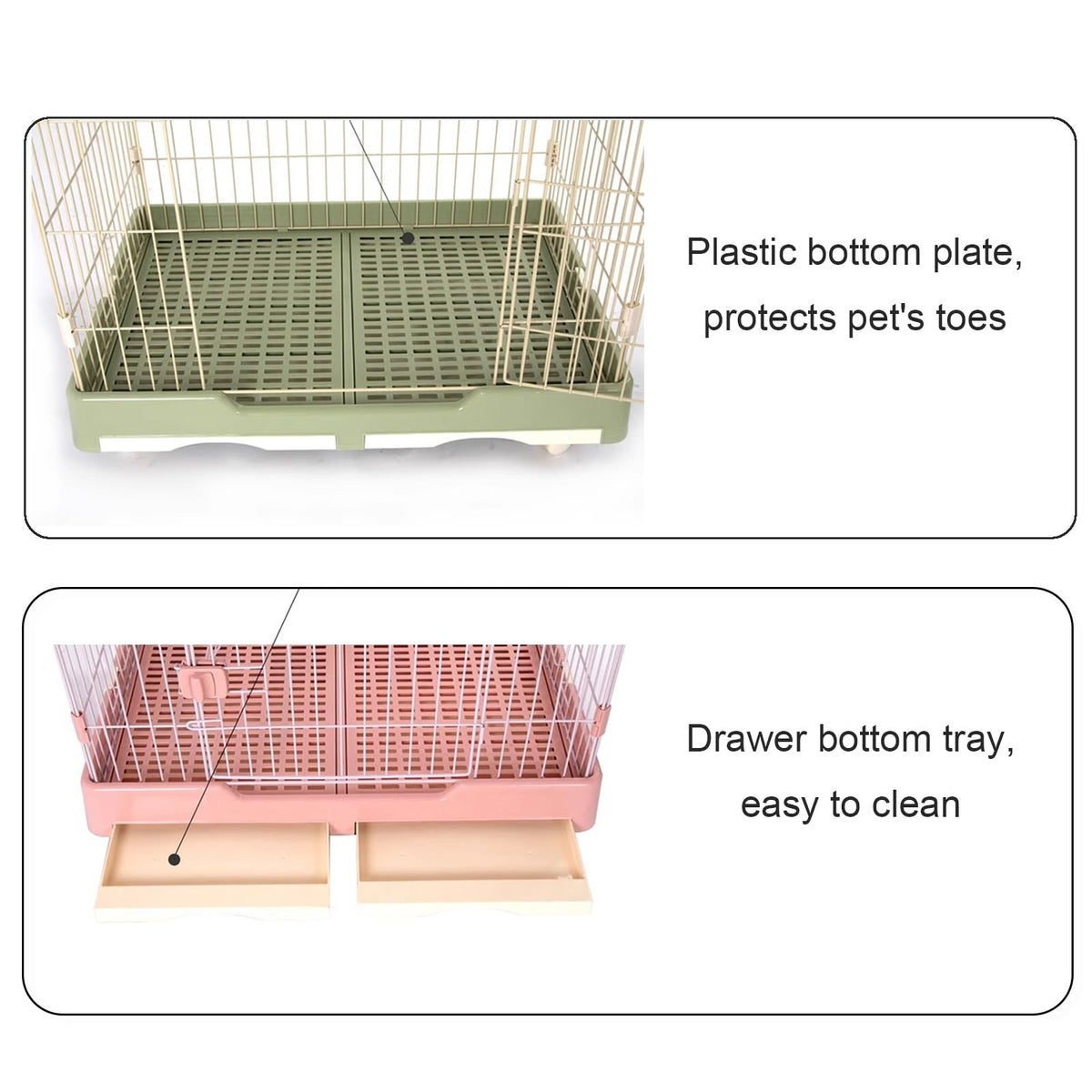 Foldable 4 Tier Detachable Cat Cage with Hammock K9218
