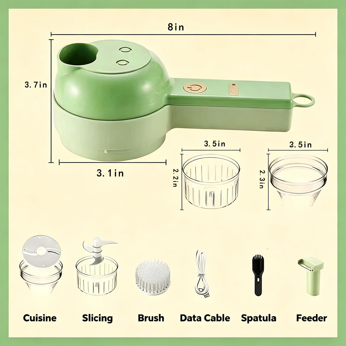 5-in-1 Electric Food Chopper and Slicer E1628