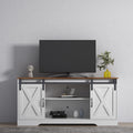 White Sliding Barn Door TV Stand L800