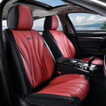 Black Red 2 Pack Leather Car Seat Covers U8688