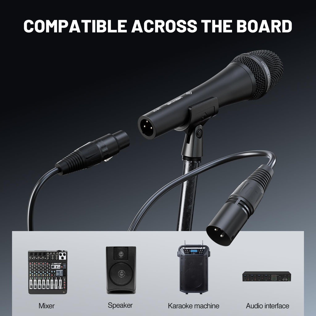 Supercardioid Dynamic Vocal Microphone with XLR Cable Q85598