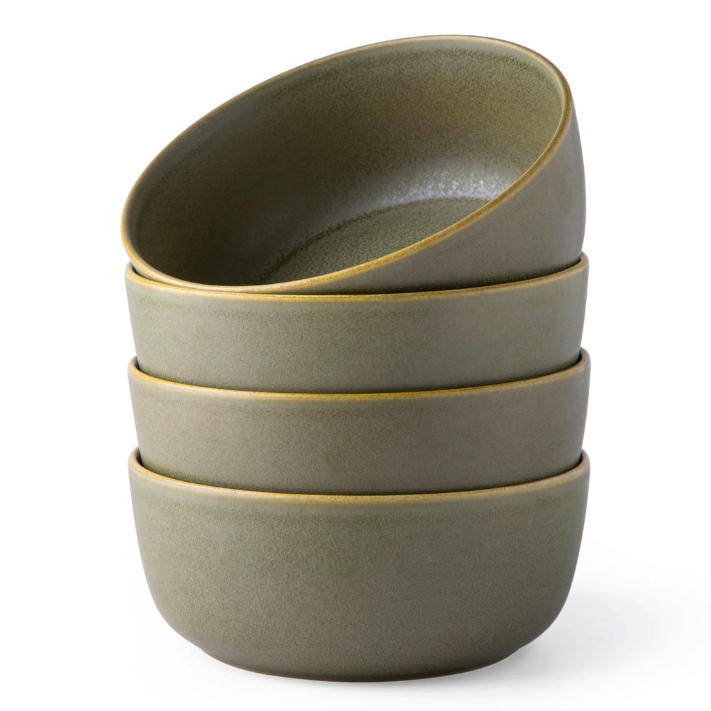 Stoneware Cereal Bowls Set of 4, 26oz Ceramic Bowls L196097