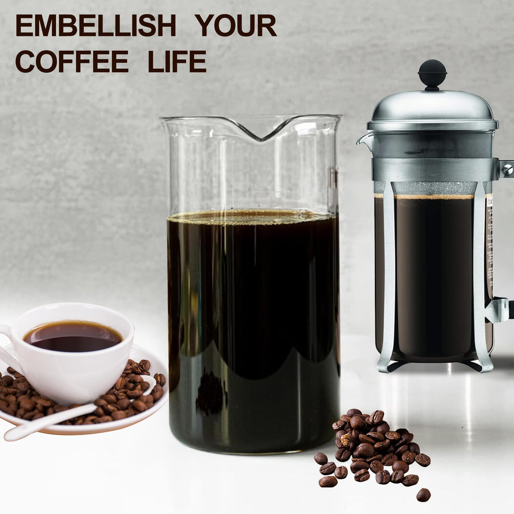 Glass French Press Replacement, 34 Ounce, Dishwasher Safe K4386