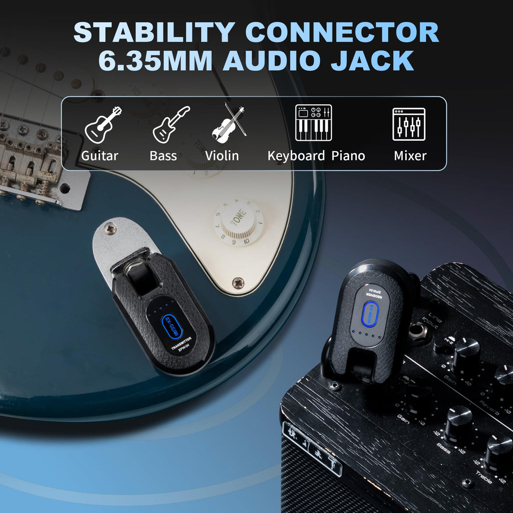 Wireless Guitar System 2.4GHz for Electric Guitar Bass C45264