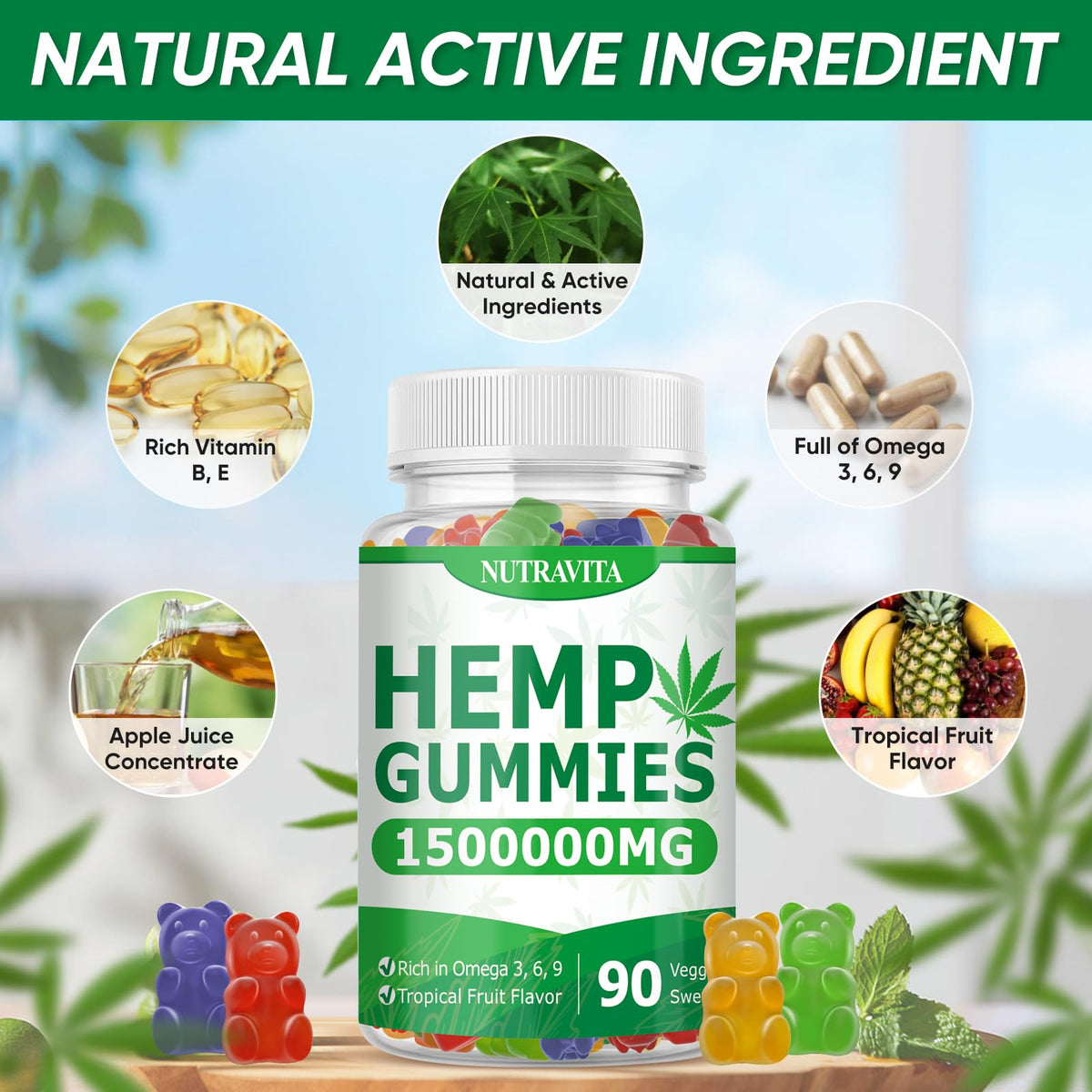 Hemp Gummies 90 Gummies G427610