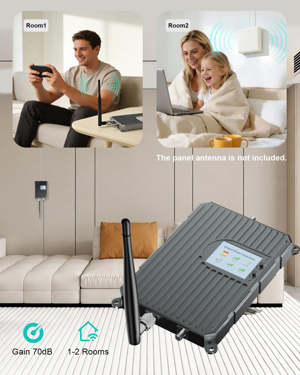 Cell Phone Signal Booster Up to 3000 Sq.Ft 4G LTE 5G Cellular Repeater U993