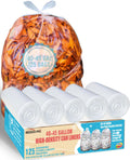 40-45 Gallon Clear Heavy Duty Plastic Trash Bags, 125 Count D563625