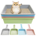 Medium Open Cat Litter Box with Scoop, Non-Stick Plastic, 15 x 11 x 4 Inches M87583