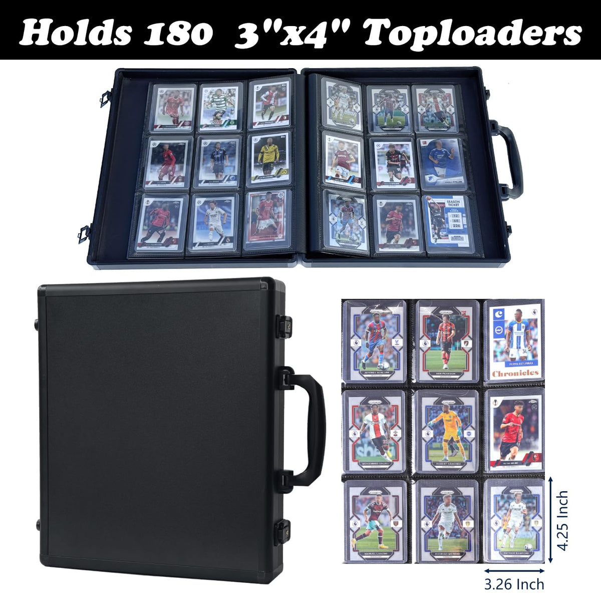 Black 216 Toploader Trading Card Binder Y58696