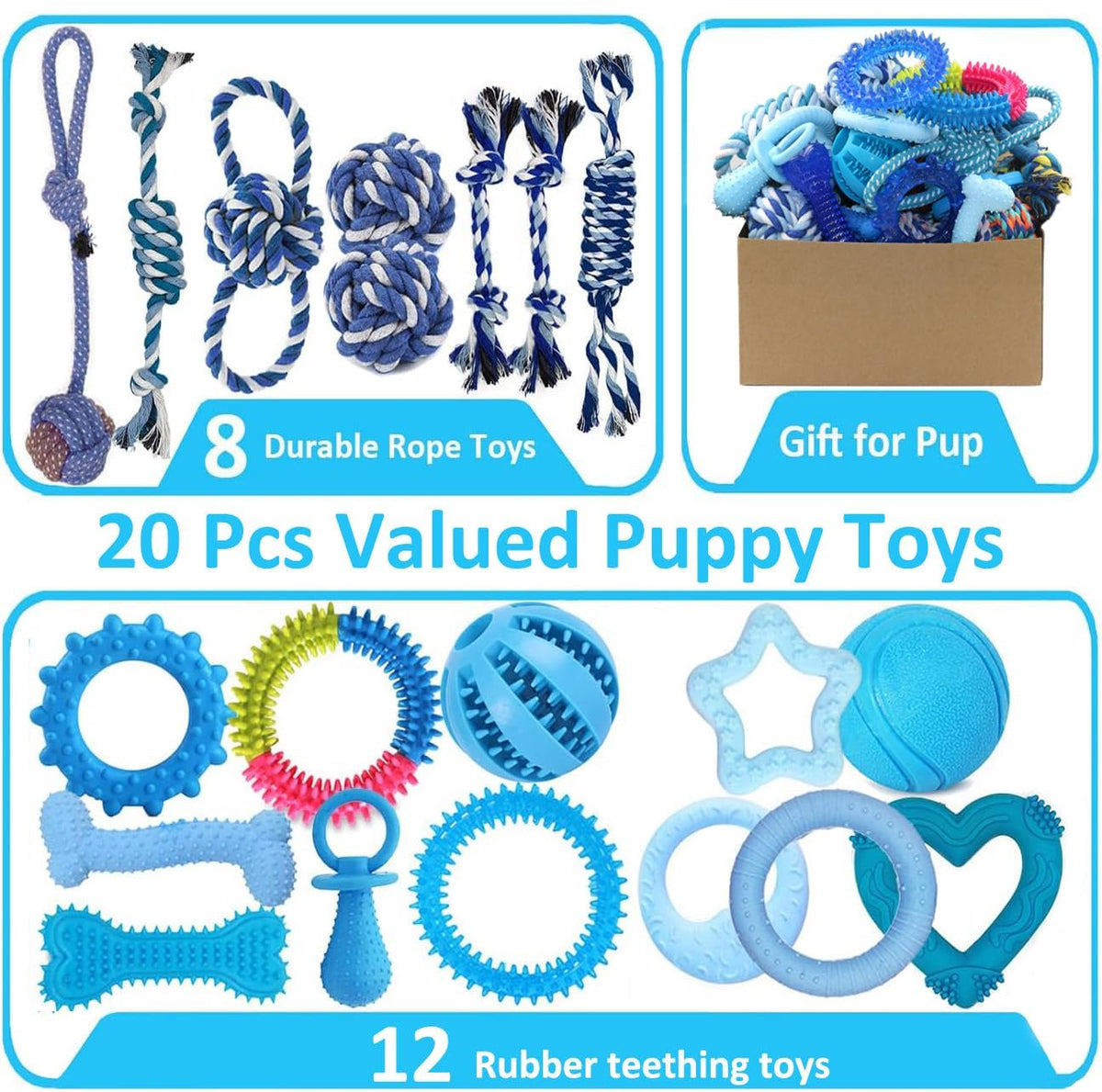 20 Pack Puppy Chew Toys O203584