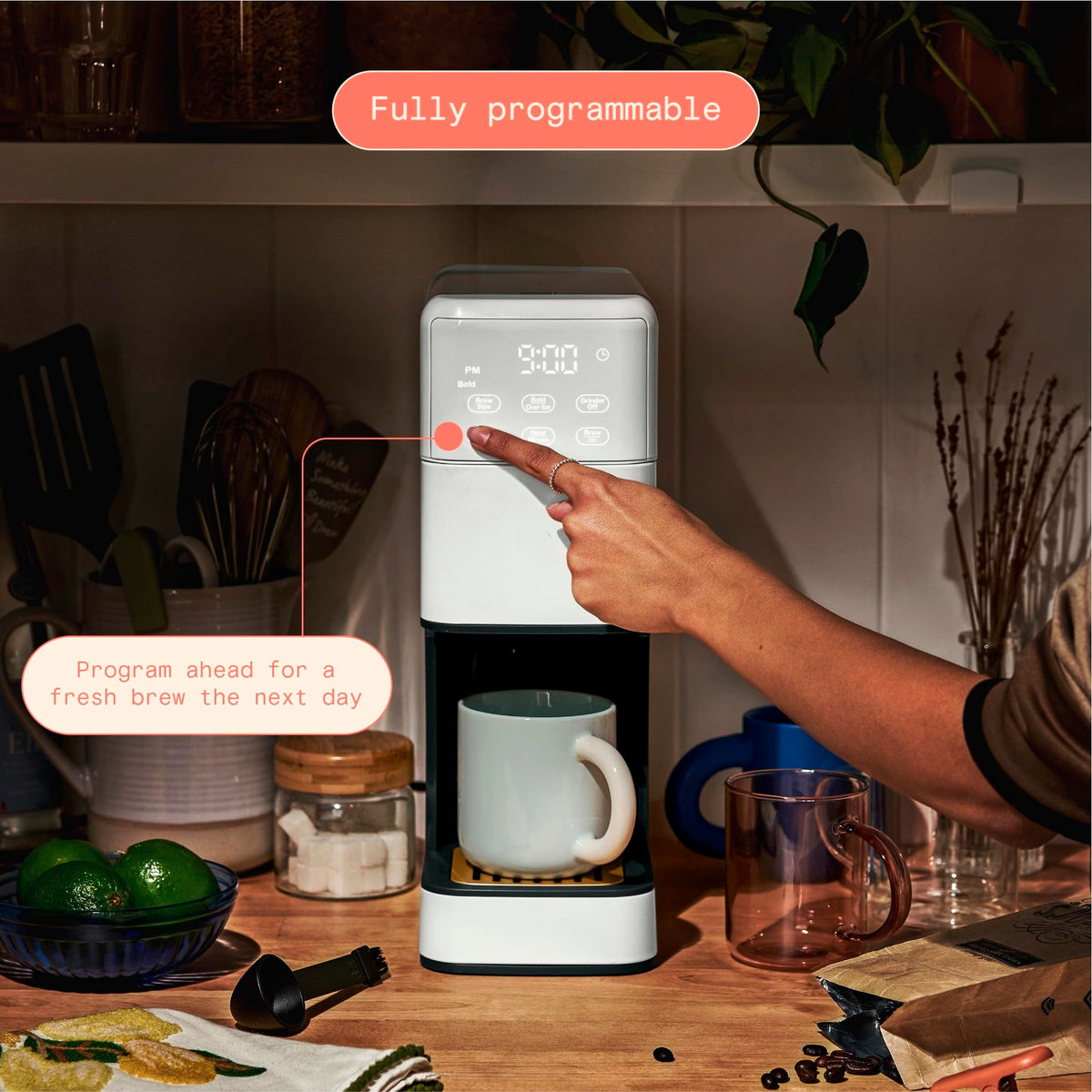 Single Serve Coffee Maker with Burr Grinder C756530