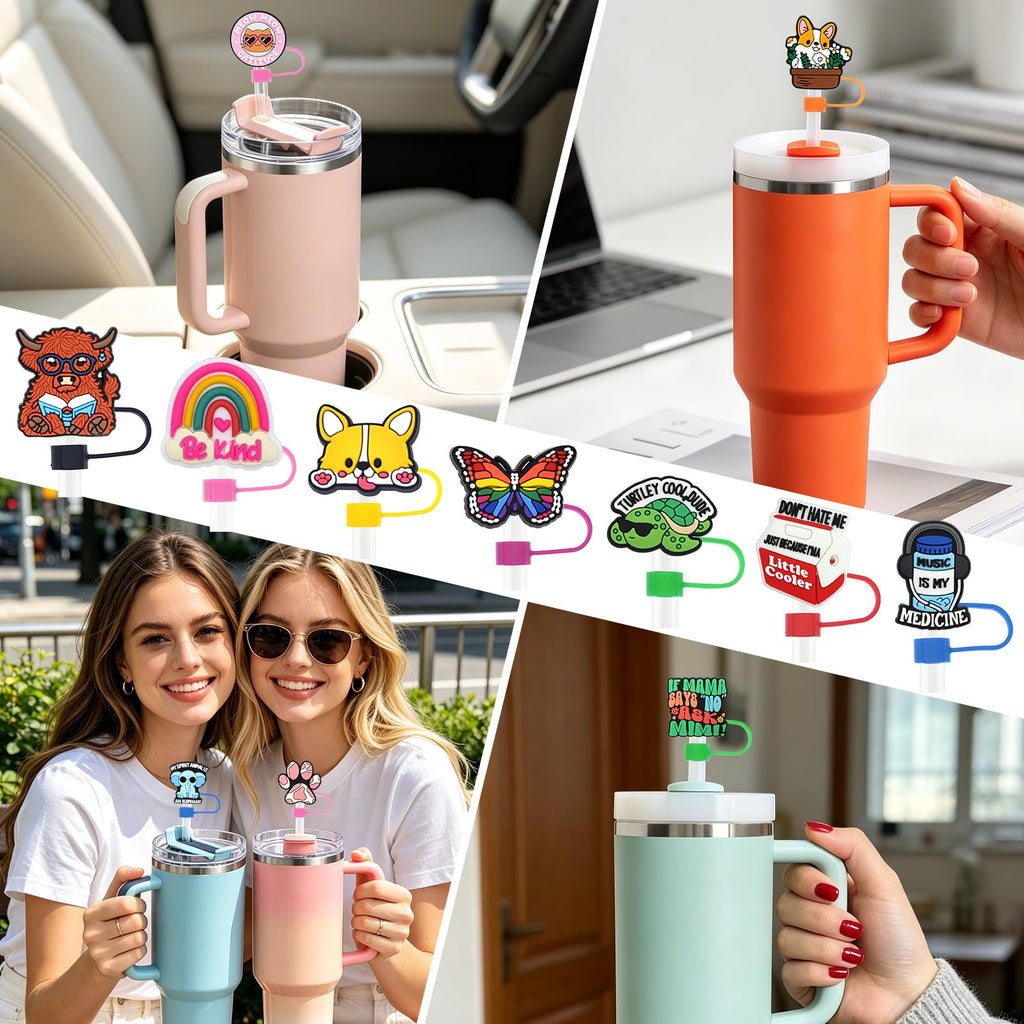 200PCS Straw Covers Cap for Tumbler Straws H544