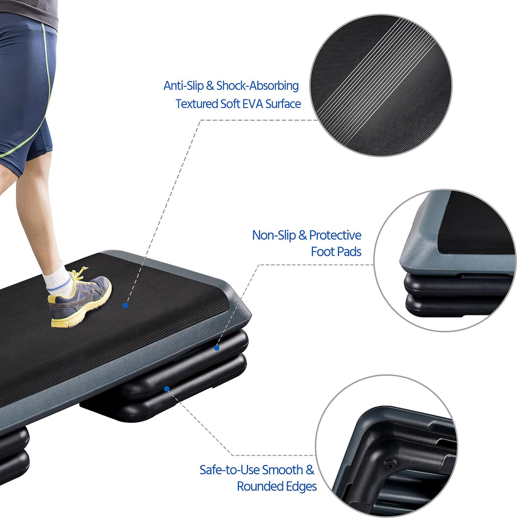 43in 3-Level Adjustable Aerobic Step Platform O4954