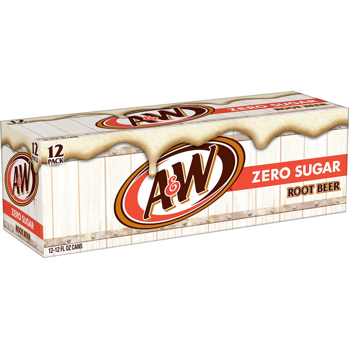 Zero Sugar Root Beer Soda, 12 fl oz cans, 12 pack R4388
