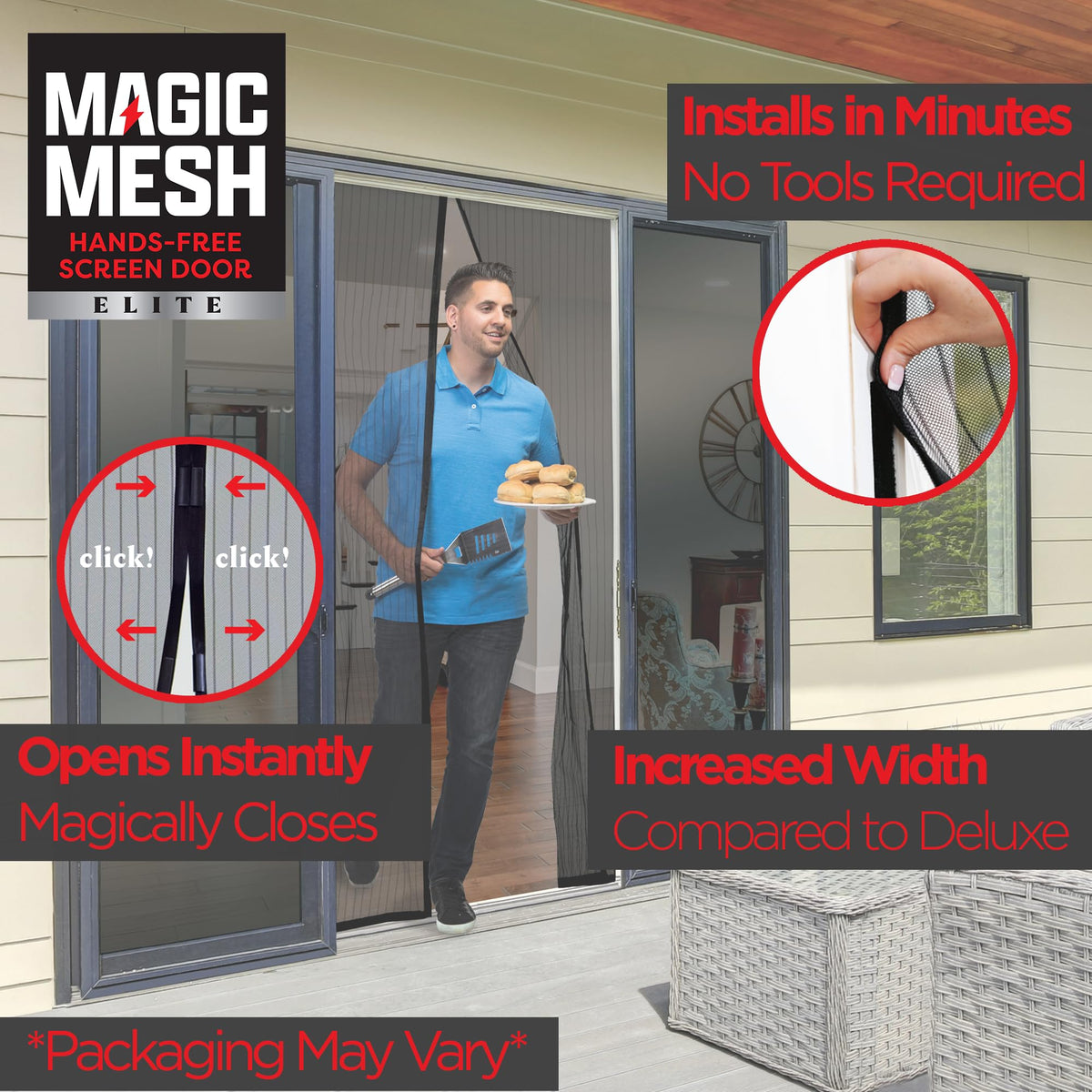 Magnetic Screen Door up to 39 x 83 Inches E62694