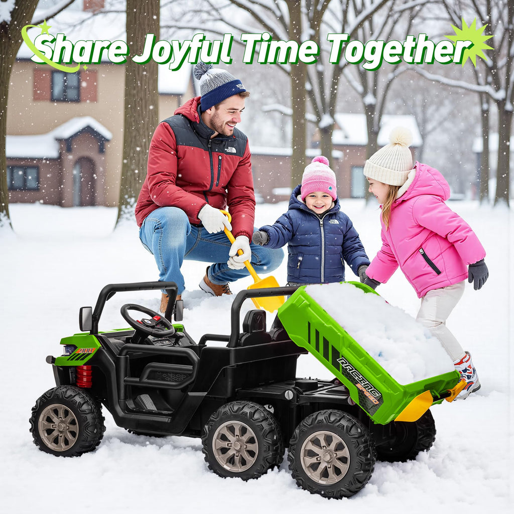 24V 2 Seater 4WD 6-Wheels Battery Powered Ride On Dump Truck D906326