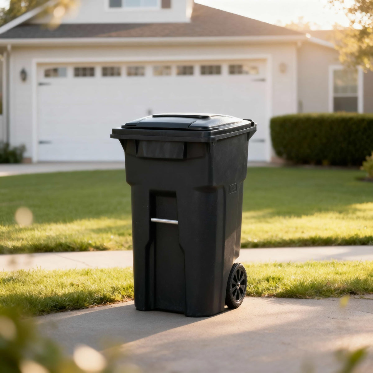 48 Gallon Garbage Cans Trash Cans With 2 Wheels And Lid Heavy Duty C38629