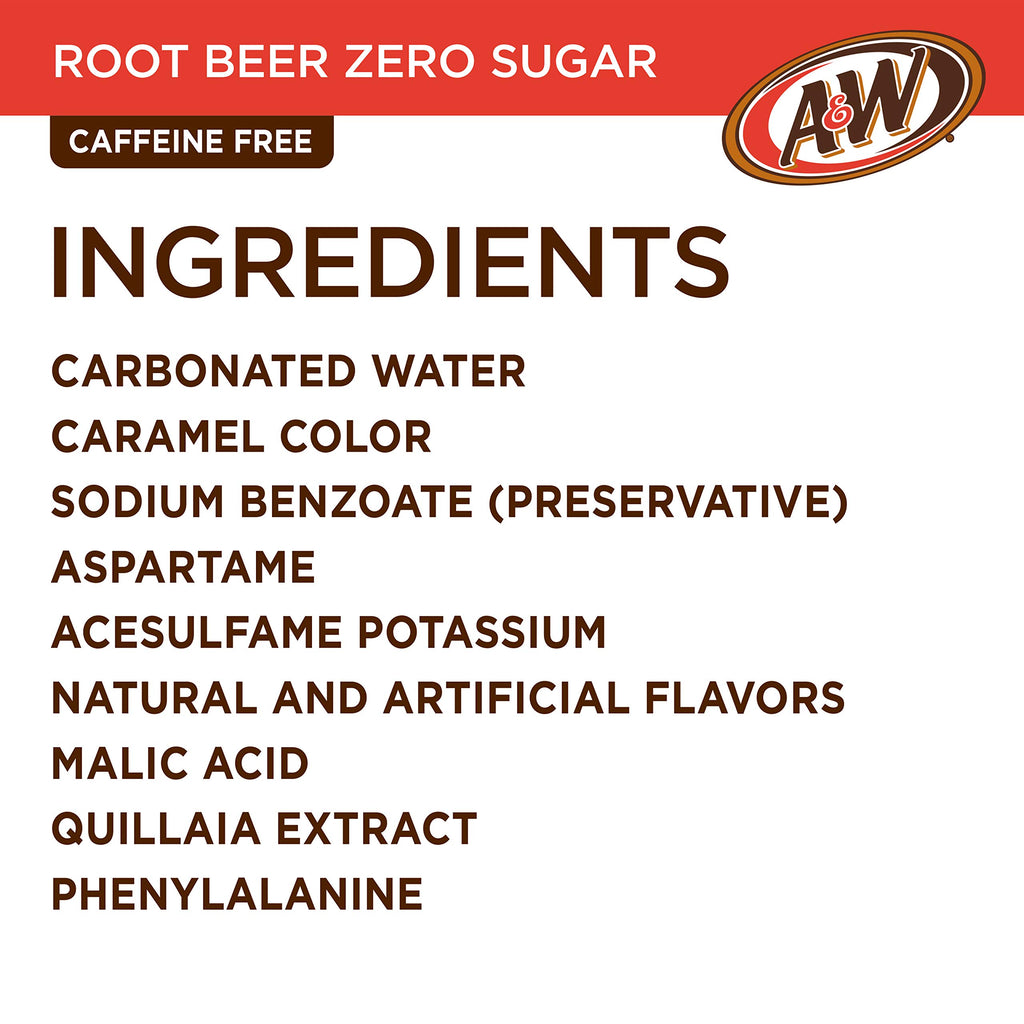 Zero Sugar Root Beer Soda, 12 fl oz cans, 12 pack R4388