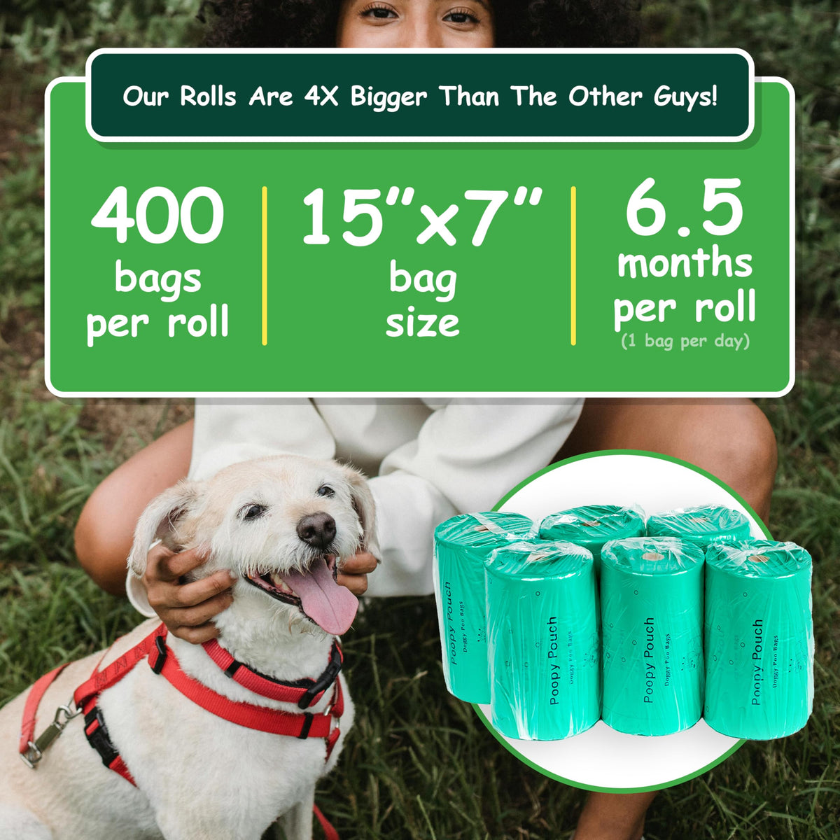 Lemon-Scented Pet Waste Bags with Handles 2400pcs L695