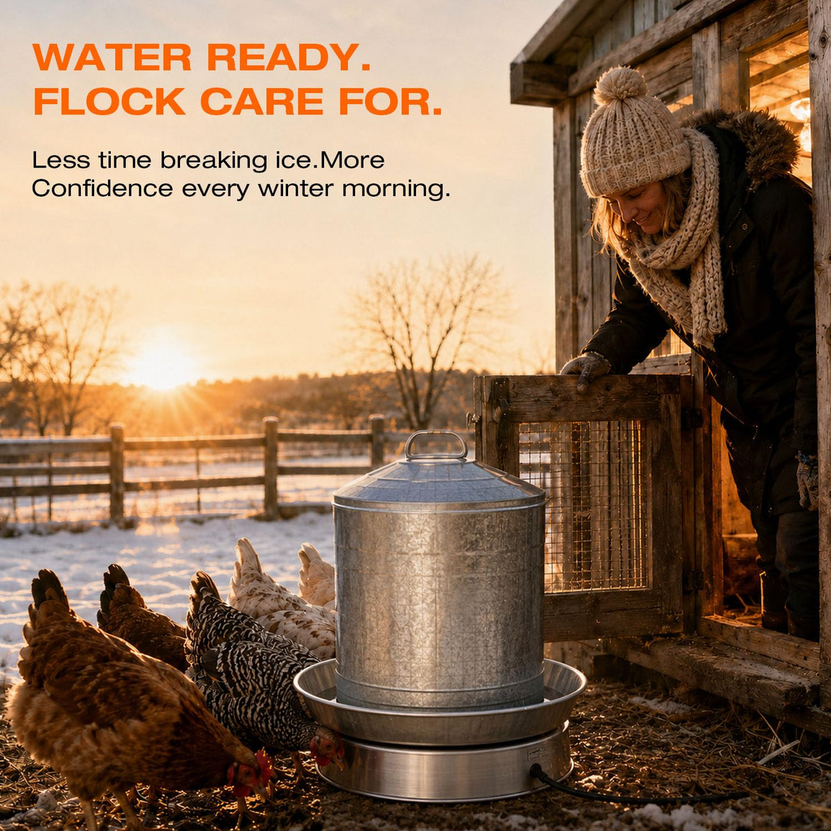 Heated Chicken Waterer 13 Inches U857791