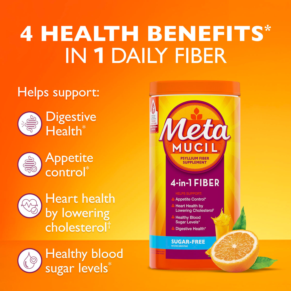 Sugar-Free Orange Flavored Psyllium Husk Fiber Powder O703885
