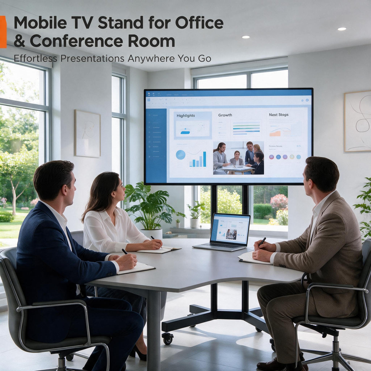 Rolling TV Stand for 32-85 Inch Screens Y375811