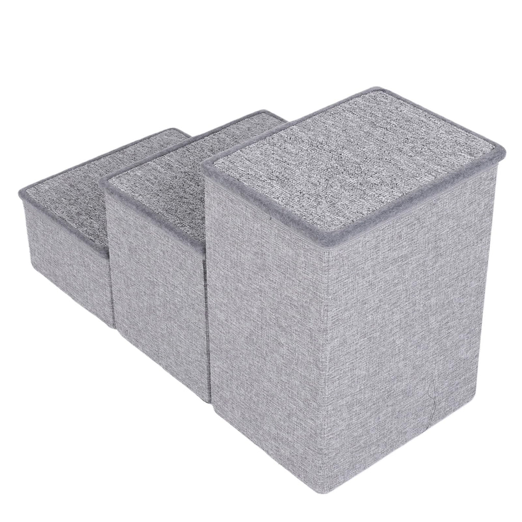 Foldable 3 Step Dog Stairs with Storage Q5051