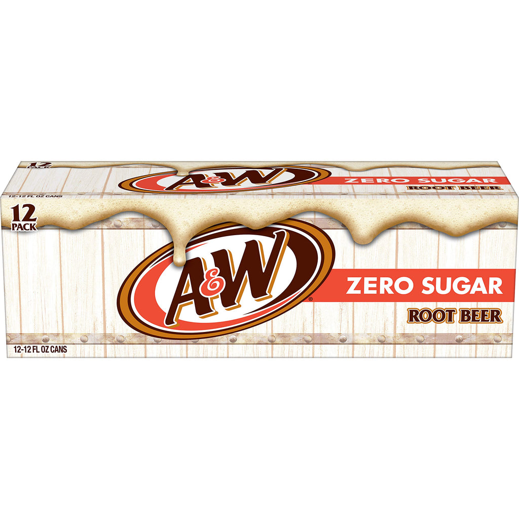 Zero Sugar Root Beer Soda, 12 fl oz cans, 12 pack R4388