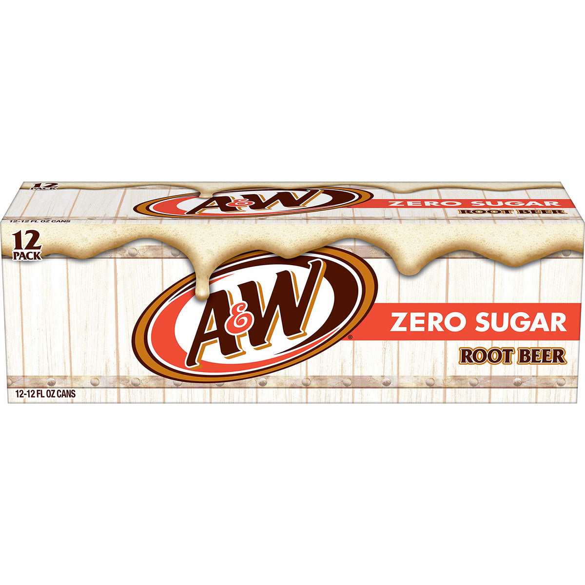 Zero Sugar Root Beer Soda, 12 fl oz cans, 12 pack R4388