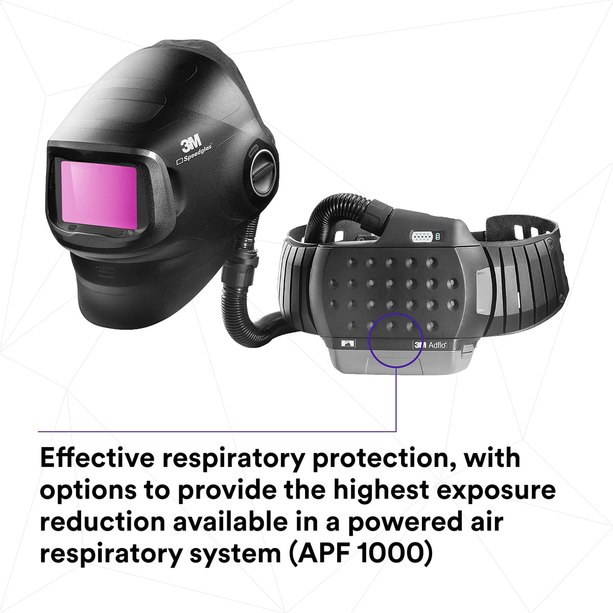 Heavy-Duty Welding Helmet with PAPR Assembly P753
