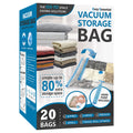 Vacuum Storage Bags with Hand Pump, 20 Combo B156
