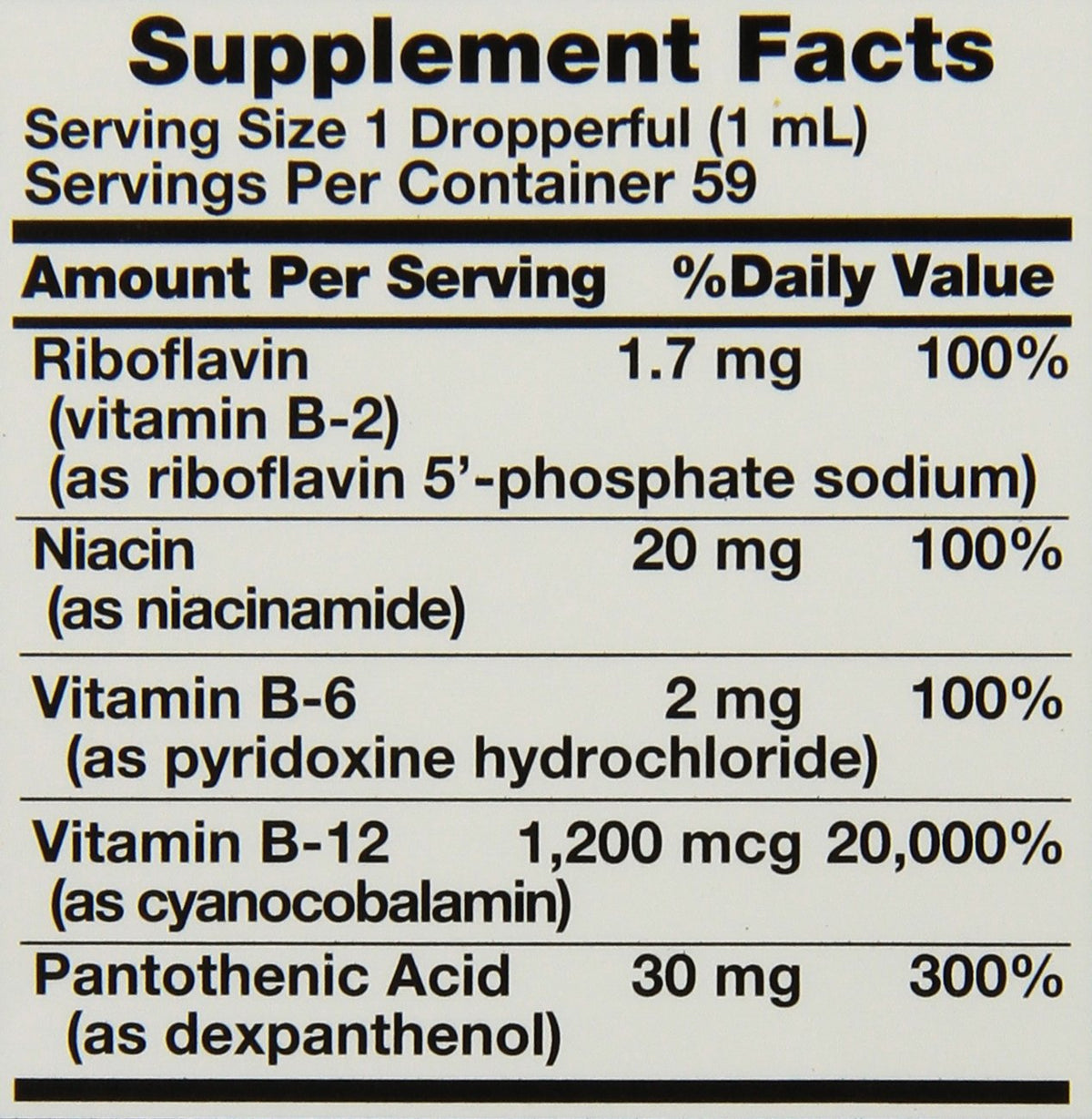 Sublingual Vitamin B Complex Plus B-12 Liquid, Natural Berry, 2 Fl Oz (Pack of 3) G14103