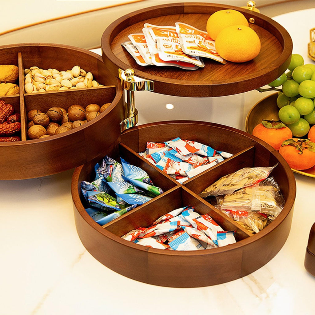 3 Layers Solid Wood Fruit Bowl C4766