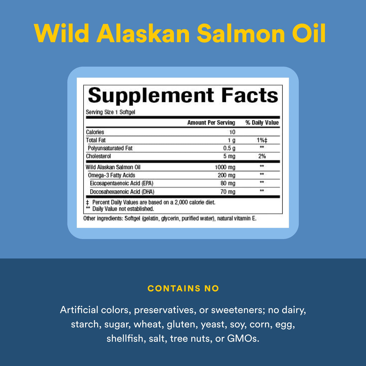 Wild Alaskan Salmon Oil 1,000 mg Omega-3 180 Softgels K401068