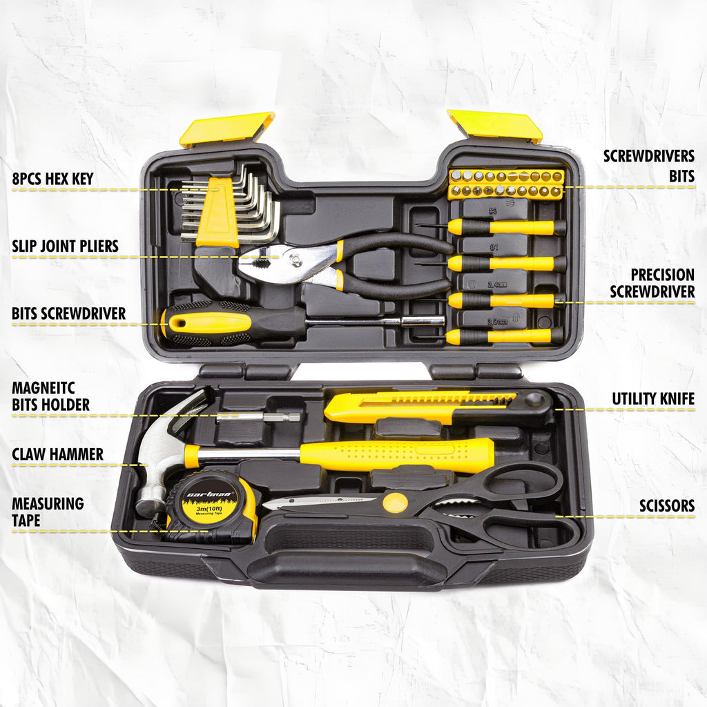 39-Piece Household Tool Set with Storage Case G275