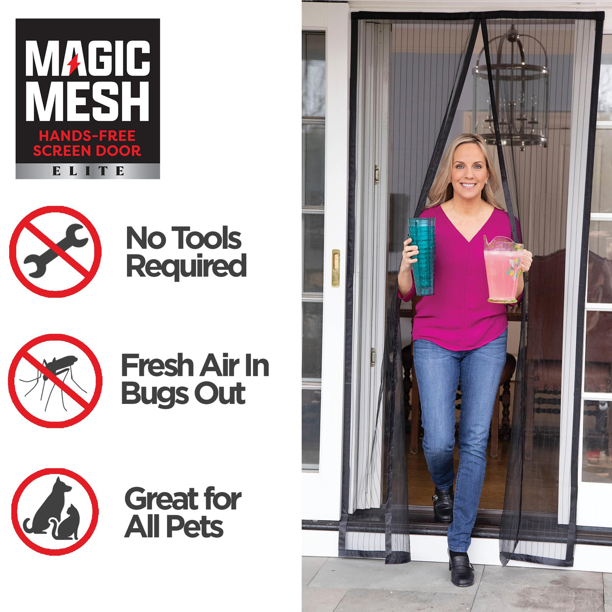 Magnetic Screen Door up to 39 x 83 Inches E62694