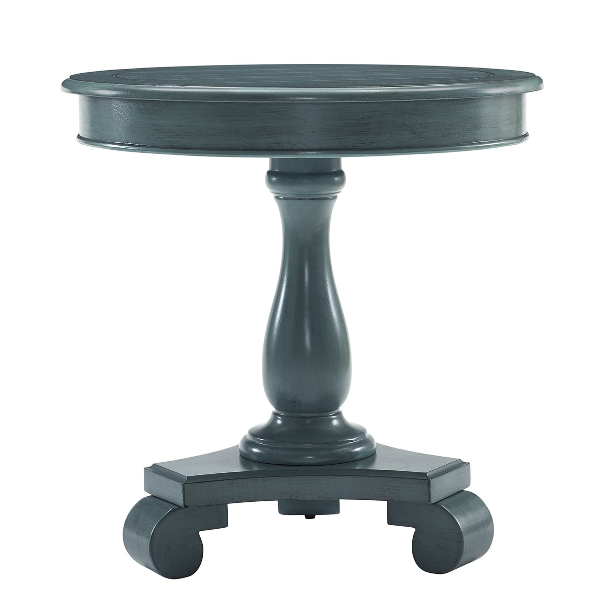 Round Wood Pedestal Side Table P190