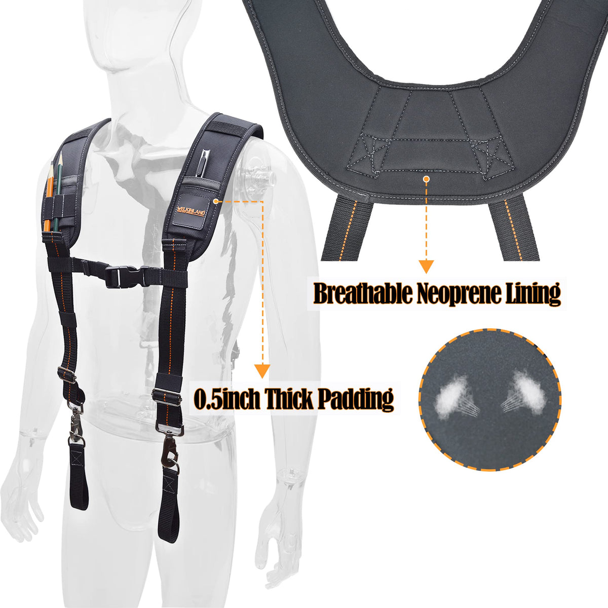 Padded Tool Belt Suspenders M2841