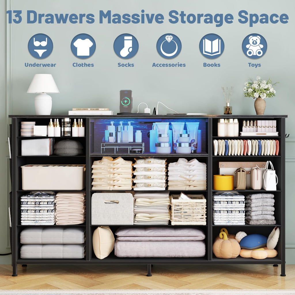 13 Drawer Fabric Dresser Y564189