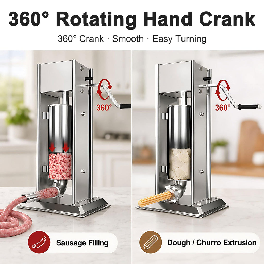 Vertical Manual Churro Extruder with 6-Shape Nozzle Kit L5313