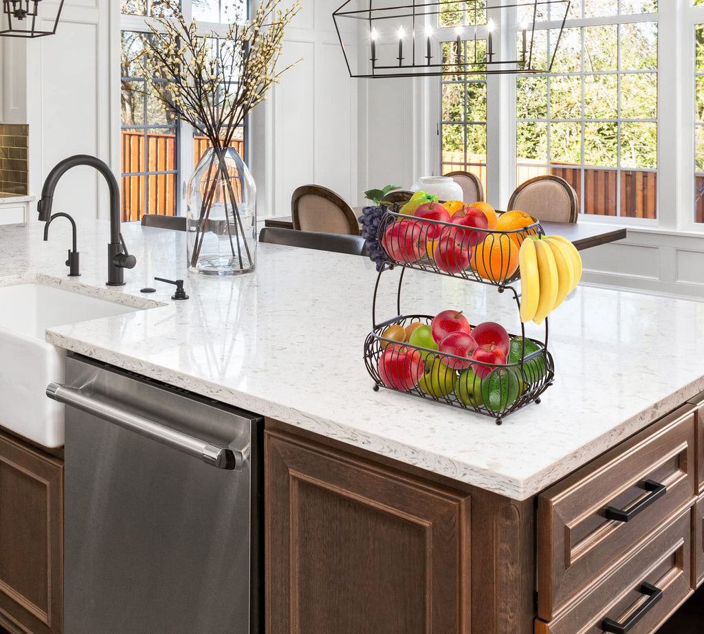 2-Tier Countertop Fruit Basket Holder B9636