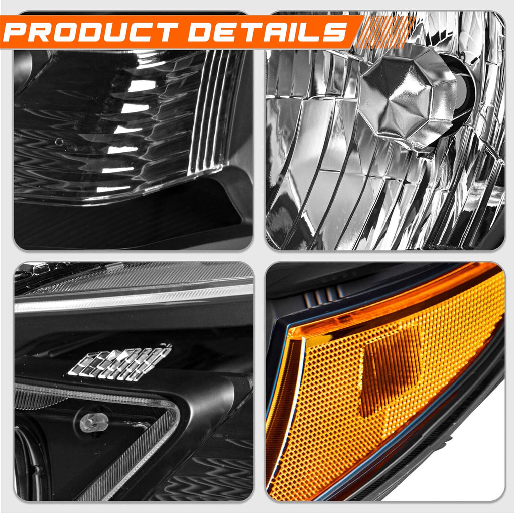 Black Halogen Headlight Assembly S205369