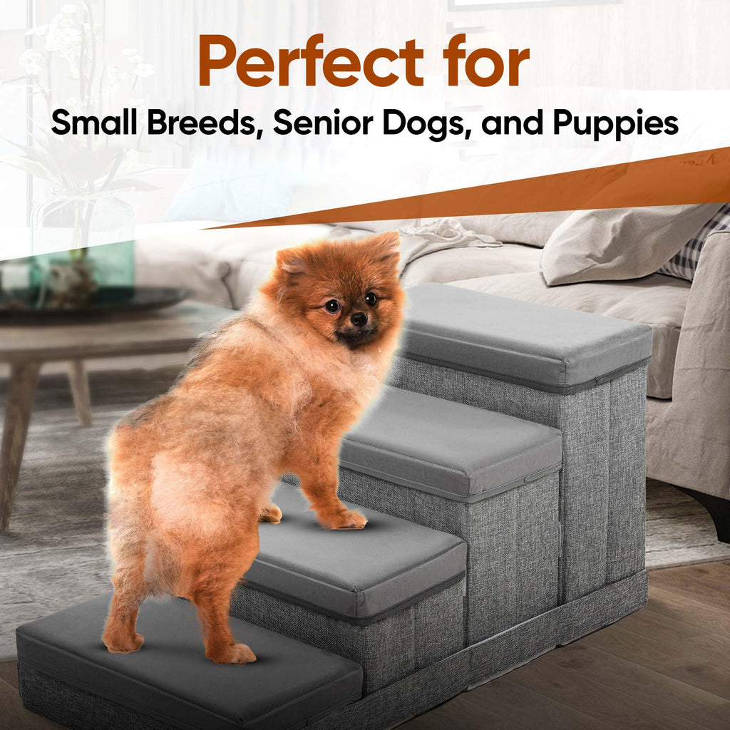 Foldable Pet Stairs with Storage S7682