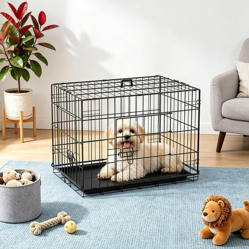 24" Foldable Metal Dog Crate S41225