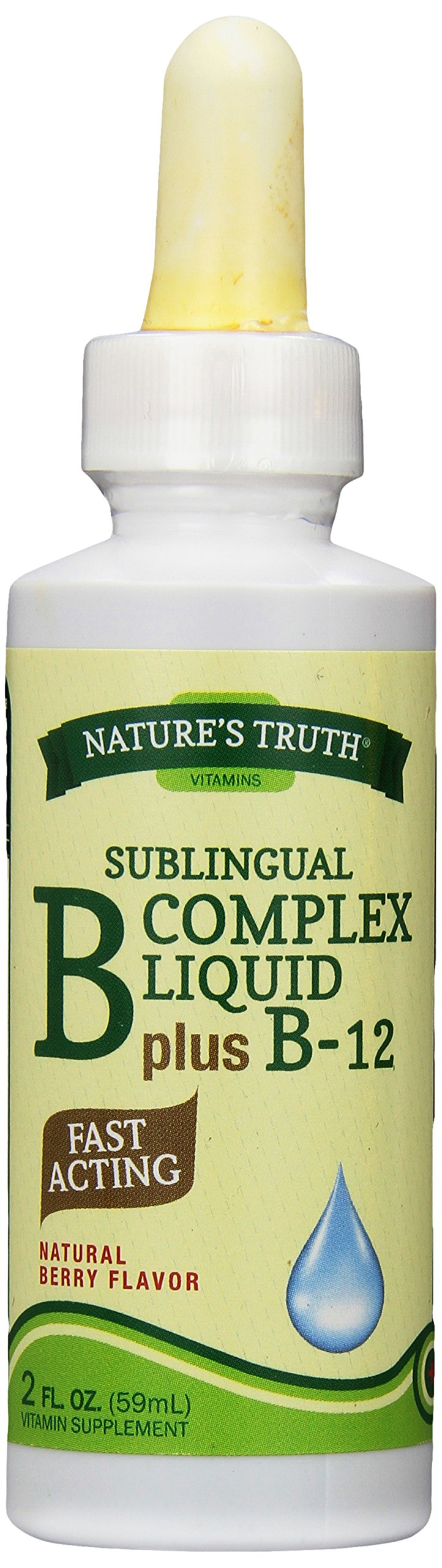 Sublingual Vitamin B Complex Plus B-12 Liquid, Natural Berry, 2 Fl Oz (Pack of 3) G14103