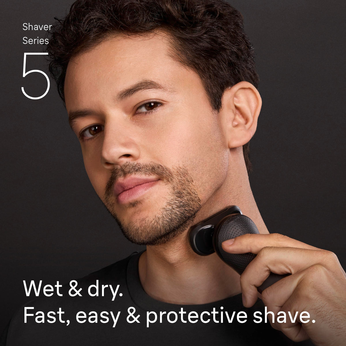 Black Wet & Dry Electric Shaver with Trimmer Q511