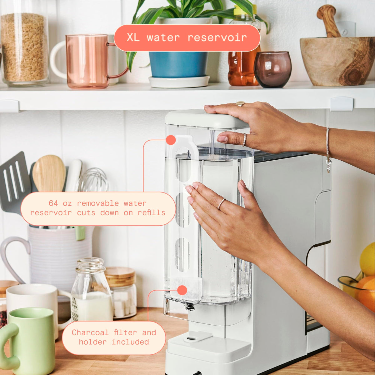 Single Serve Coffee Maker with Burr Grinder C756530