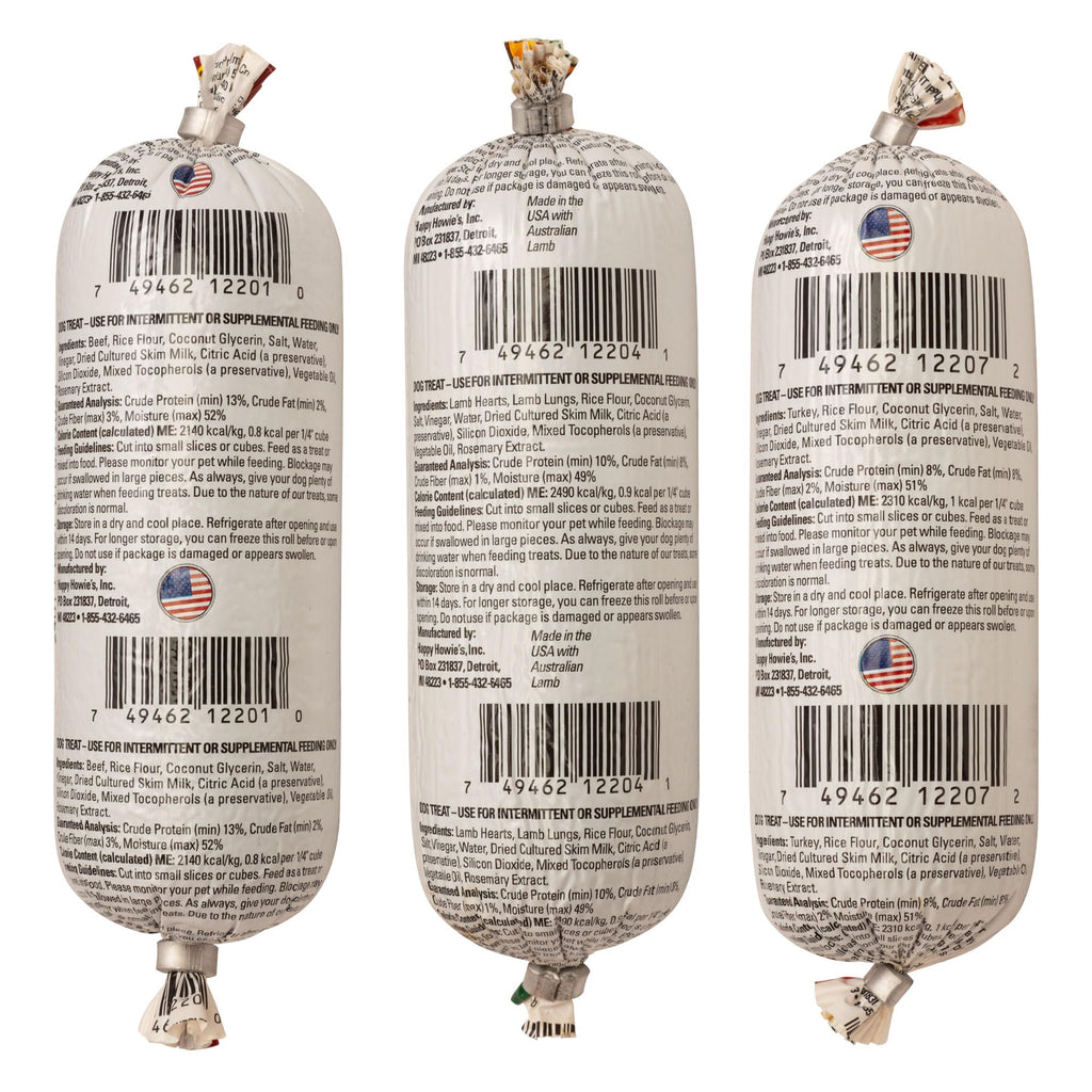 Beef Lamb Turkey Soft Meat Roll Treat 7 Oz (Pack of 3) U831